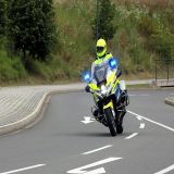 Polizeimotorrad im Einsatz