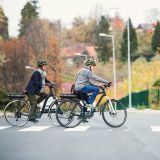 Senioren auf Fahrrädern