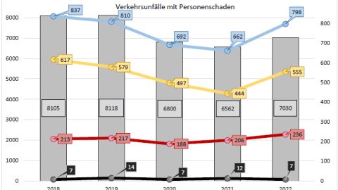 Verkehrsunfälle nach Unfallkategorien und Verunglückte