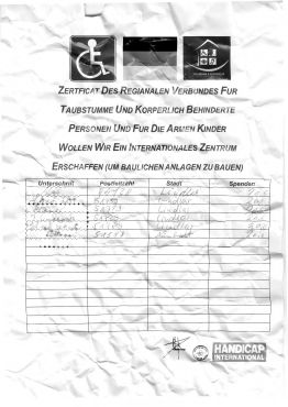 sichergestellte Spendenliste