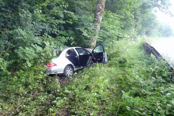Verunfallter Mercedes