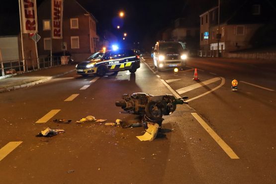 Verunfallter Motorroller