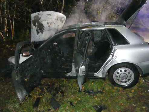 Die Insassen konnten sich vor dem Brand aus dem Fahrzeug befreien.